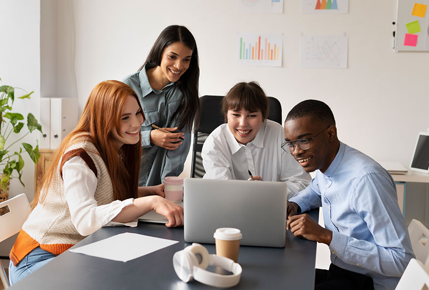 team working in office 